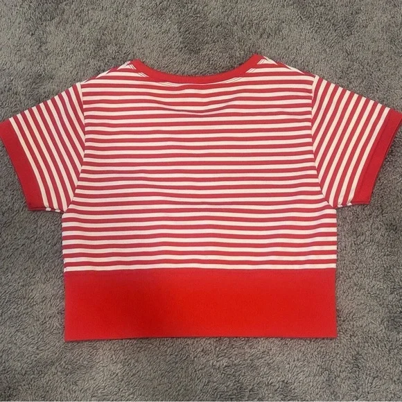 Offline by Aerie Red and White Striped Crop Top. Size Medium. NWOT - Picture 4 of 6